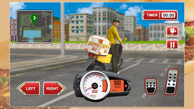 3D汉堡男孩模拟器 - 疯狂的摩托车骑手和交付车友骑模拟冒险游戏游戏截图