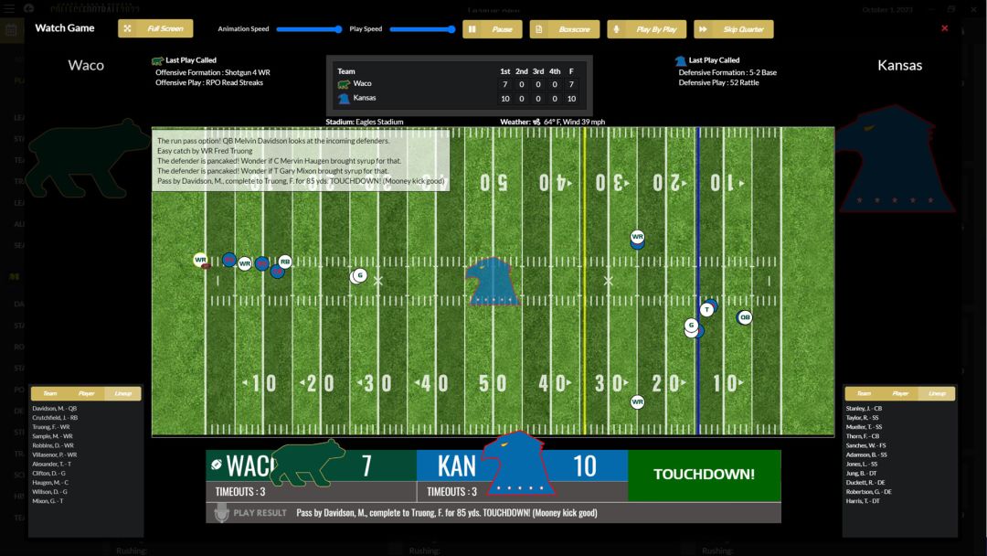 Draft Day Sports: College Football 2022游戏截图