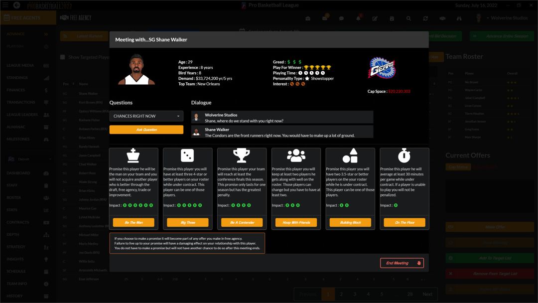 Draft Day Sports: Pro Basketball 2022游戏截图