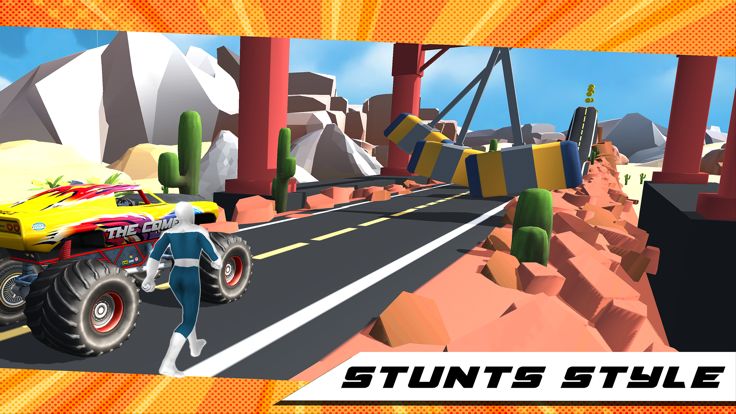 Superhero Mega Car Stunt游戏截图