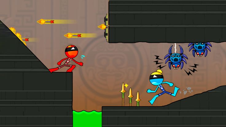 Fire and Water Stickman 2游戏截图