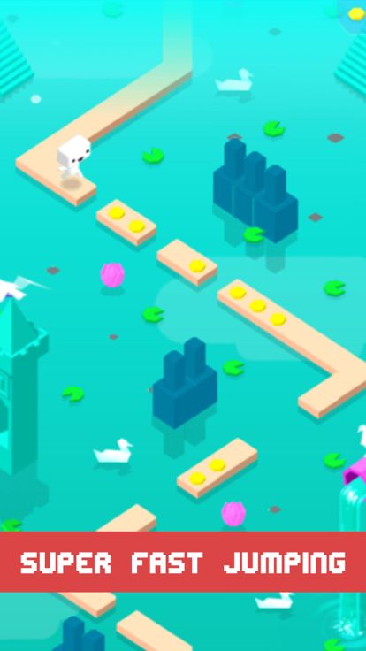 奔跑吧小白 - 跳跳过河游戏截图