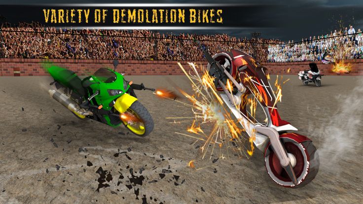 Real Demolition Derby Bike Racing & Crash Stunts游戏截图