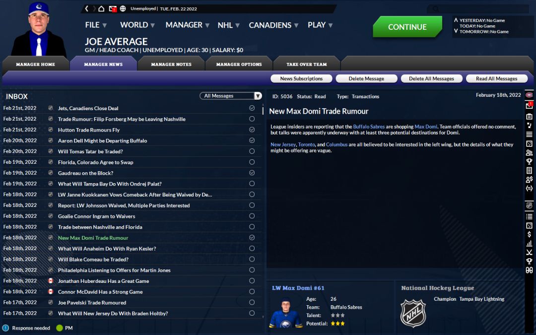 Franchise Hockey Manager 8游戏截图