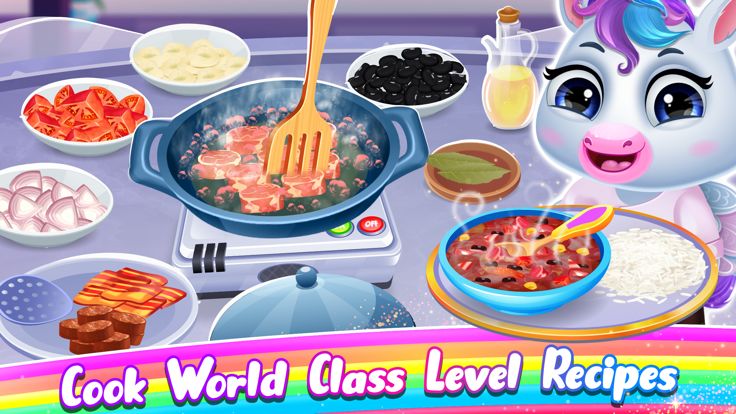 Cute Chef Unicorn Cook Recipes游戏截图