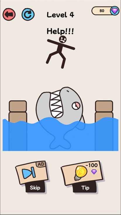 画线救救火柴人 - 全民烧脑新版 -火柴人游戏截图