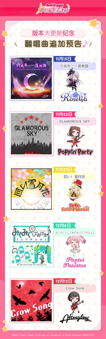 版本大更新预热·翻唱曲追加预告♪