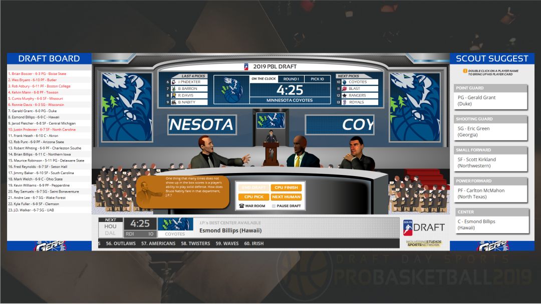Draft Day Sports: Pro Basketball 2019游戏截图