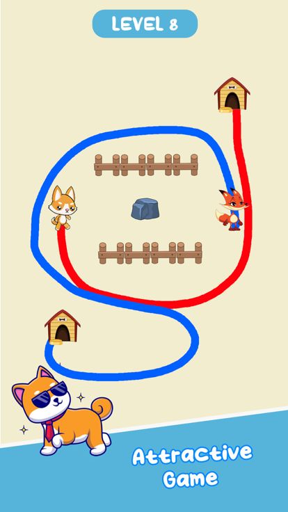 Dog Rush to Home - Draw to Run游戏截图