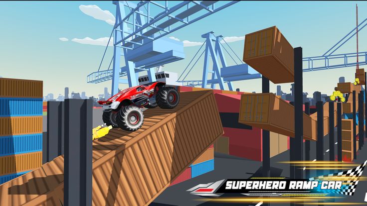 Superhero Mega Car Stunt游戏截图