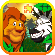 Jigsaw Zoo Animal Puzzle - Free Animated Puzzles for Kids with Funny Cartoon Animals!icon