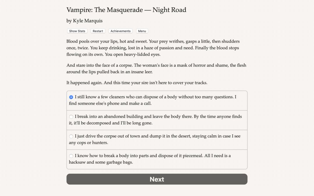 Vampire: The Masquerade — Night Road游戏截图