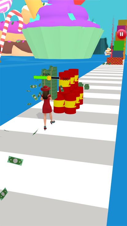 金钱女孩运行 3D游戏截图