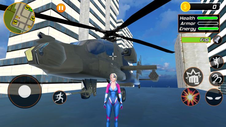 Pink Girl: Flying Rope Hero游戏截图