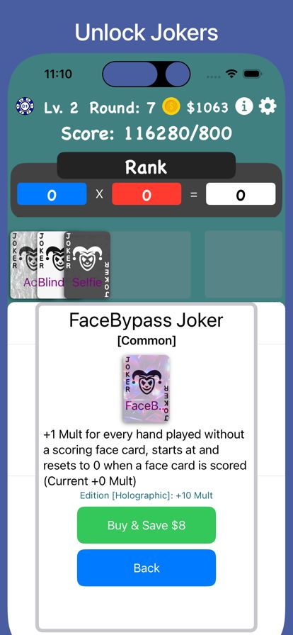 小丑牌卡牌游戏截图