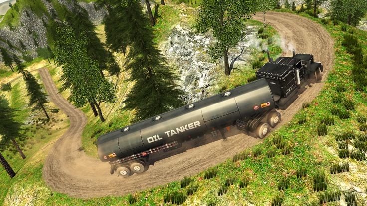 Uphill Offroad Army Oil Tanker Transporter Truck游戏截图