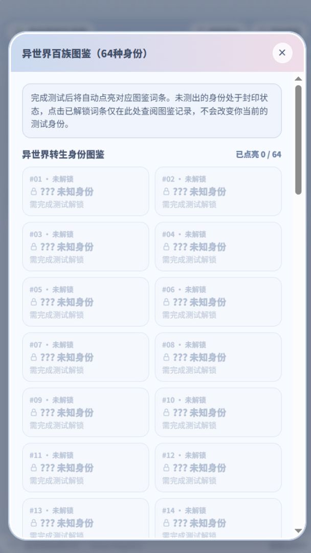 穿越异世界的你身份居然是?游戏截图