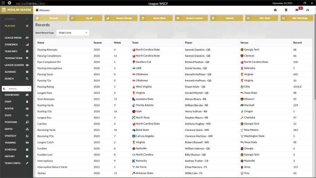 Draft Day Sports: College Football 2021游戏截图