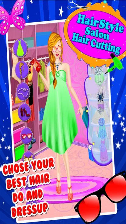 头发 风格 沙龙 头发 切割 - 女孩 游戏游戏截图