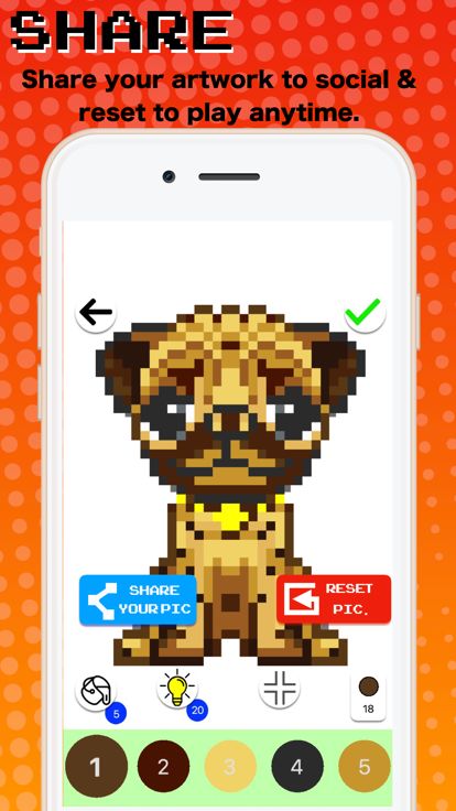 像素涂色游戏 - 按数字填色游戏截图