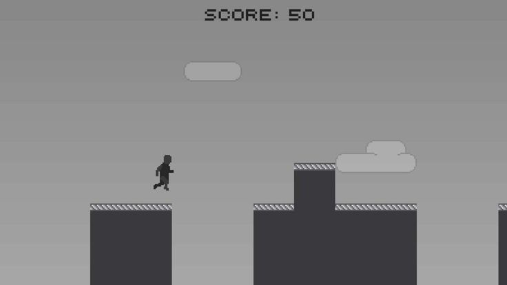 Pixel Alien Escape Shadow Runner:Black nd White游戏截图