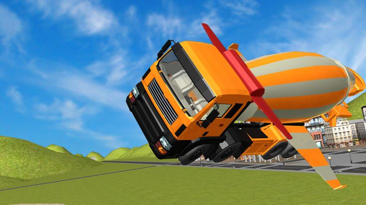 Flying Construction Truck Flying Simulator游戏截图