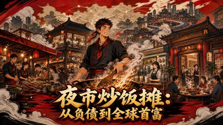 夜市炒饭摊：从负债到全球首富 封面