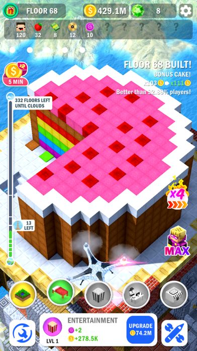 Tower Craft - Idle Block Build游戏截图
