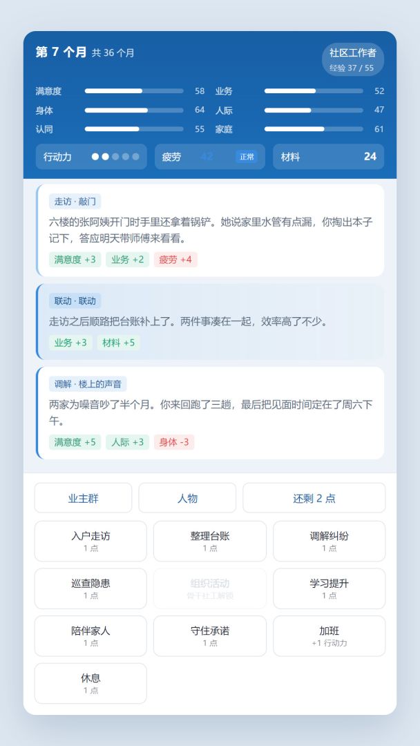 社区工作者模拟器游戏截图