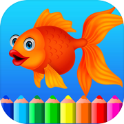 着色免费游戏的女孩和男孩的画幼儿的3 - 5 年icon