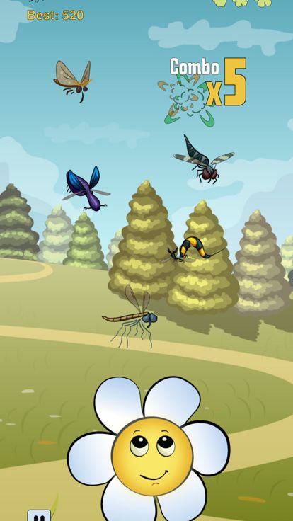 疯狂的虫子：保护花游戏截图