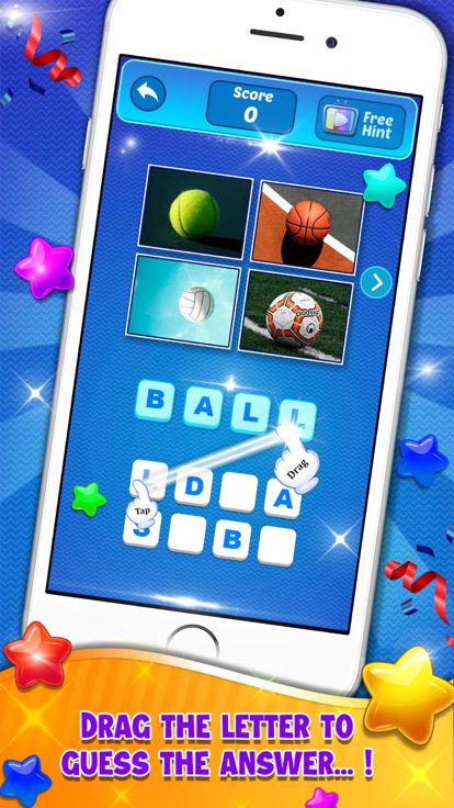 4 Pics Guess One Word Puzzle游戏截图