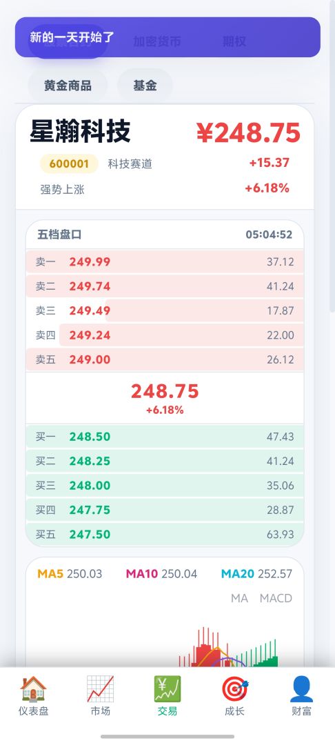 金融投资模拟游戏截图