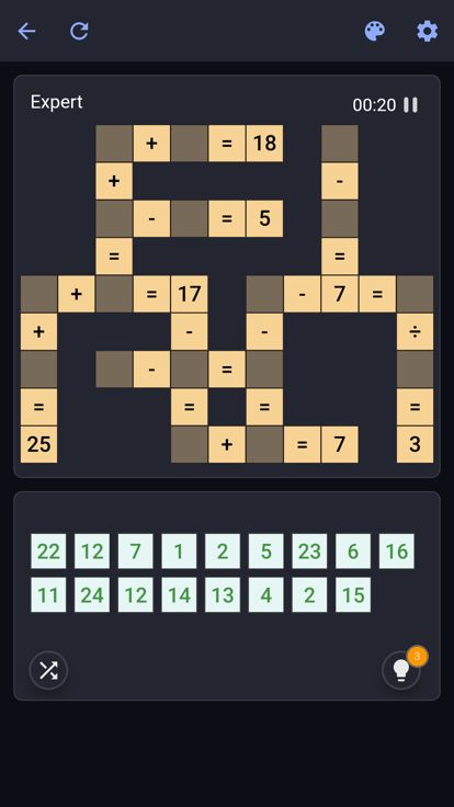 Cross Math - Math Puzzle Games游戏截图