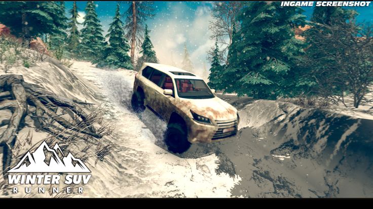 Winter SUV Mountains Runner游戏截图
