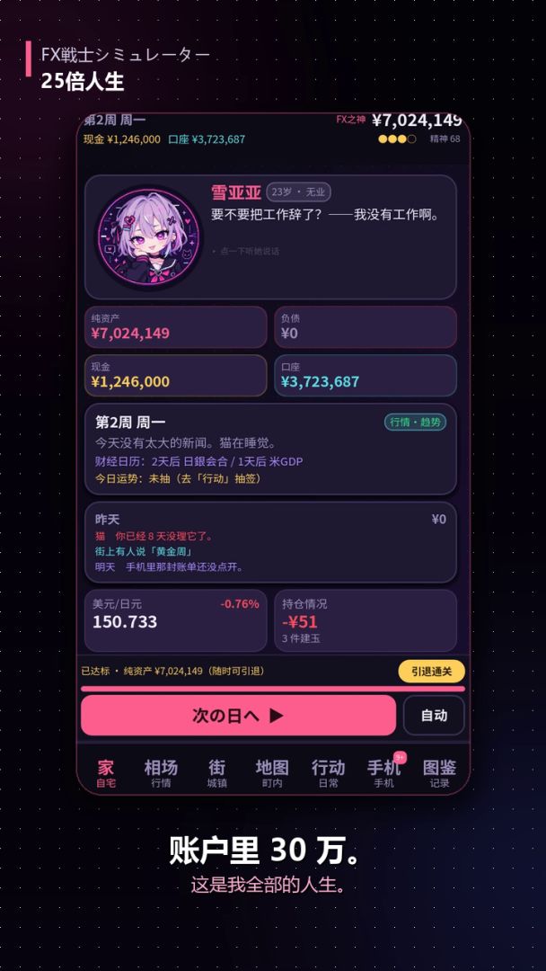 FX战士模拟器：25倍人生游戏截图