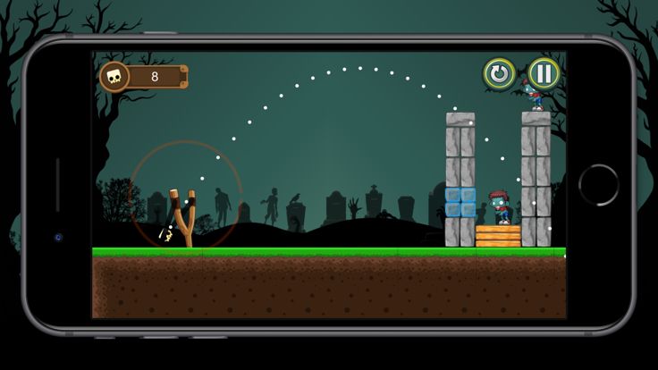 Zombie Town: 2D physics游戏截图