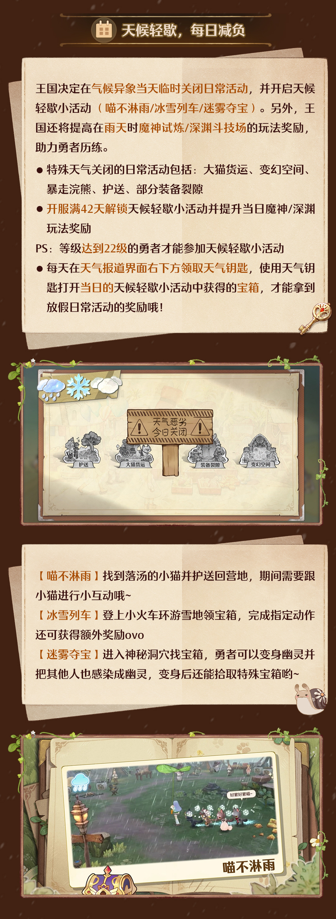 天气异象来袭,休闲新玩法开启