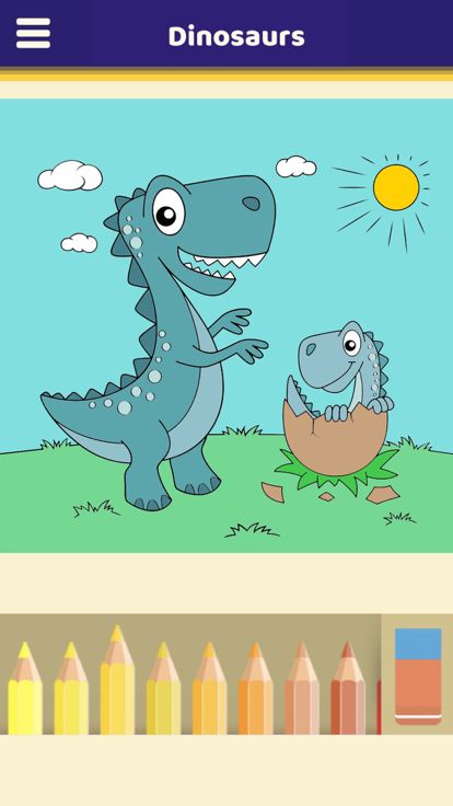 Lovely Dinosaurs Coloring Book游戏截图