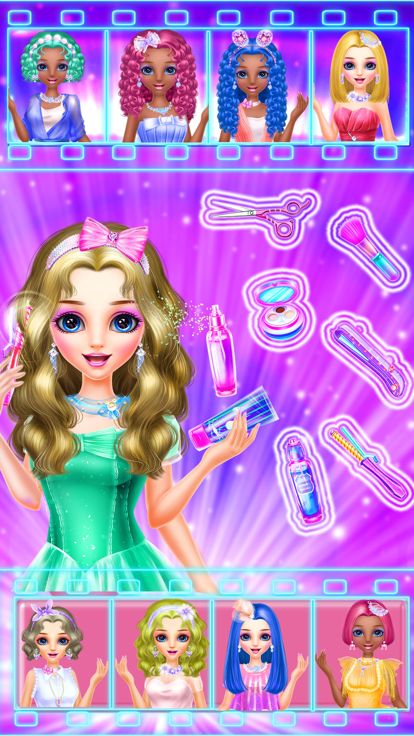 头发设计师 DIY 沙龙 － 自己动手做发型游戏截图