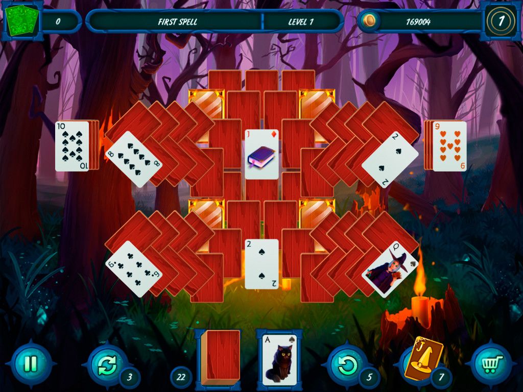 Fairytale Solitaire. Witch Charms游戏截图