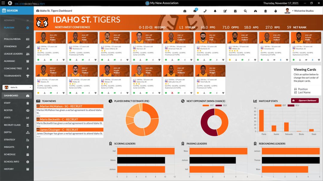 Draft Day Sports: College Basketball 2021游戏截图