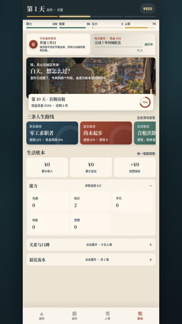 人生账本:从合租屋开始游戏截图