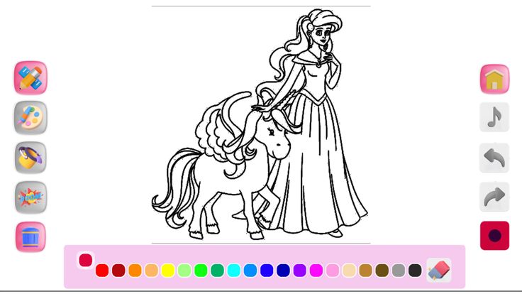 Coloring Princess for Kids游戏截图