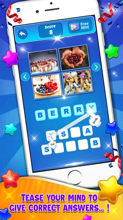 4 Pics Guess One Word Puzzle游戏截图