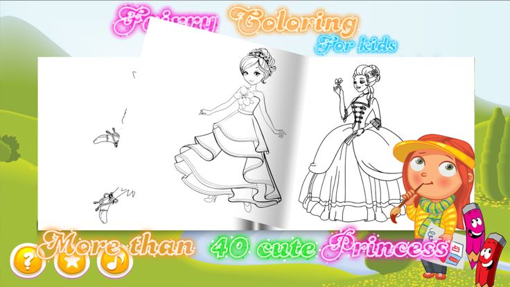 Princess Coloring Books - Painting Pages For Girls游戏截图