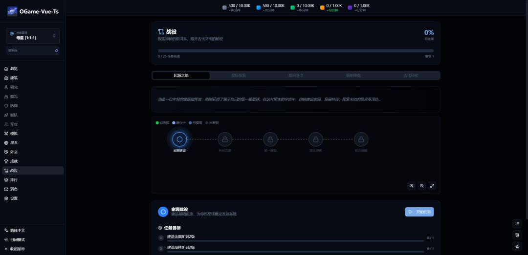 OGame Vue Ts游戏截图