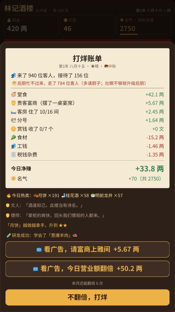 接手破客栈后,我成了天下第一掌柜游戏截图