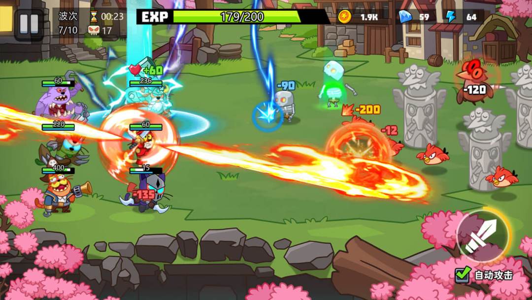 猫咪勇士冒险游戏截图