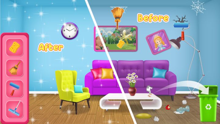 Doll House Cleaning ASMR Games游戏截图